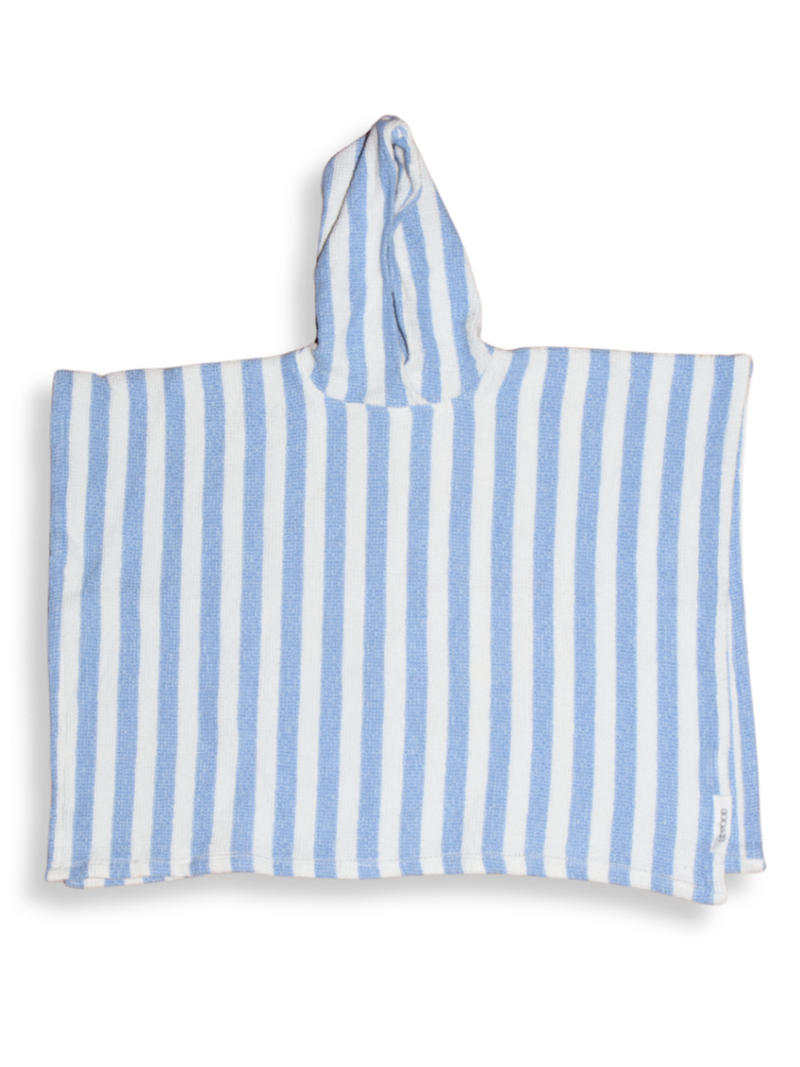 Bath poncho blue and white striped size 1167122 | Liewood