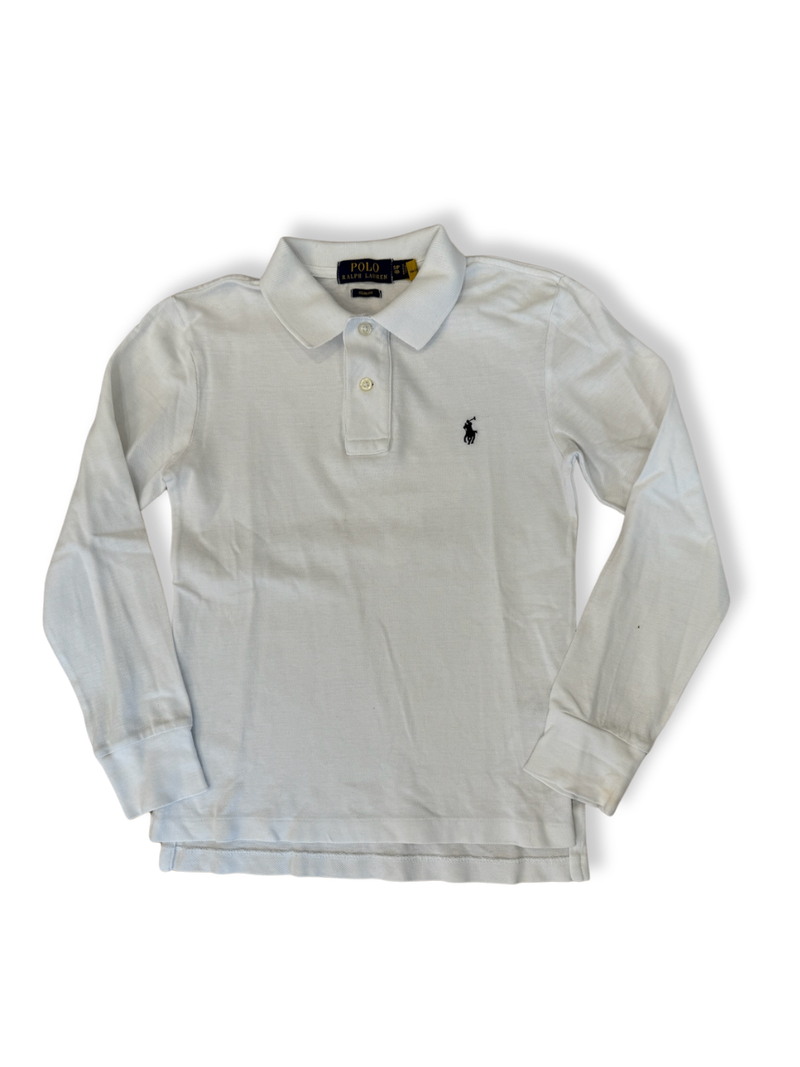 Longsleeve mit Polokragen weiß Gr.128 | Polo Ralph Lauren