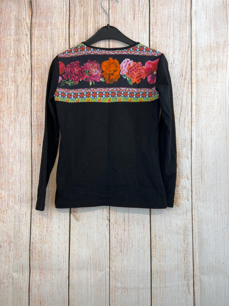 Desigual Langarmshirt Schwarz m. Pailletten Gr. 116/122