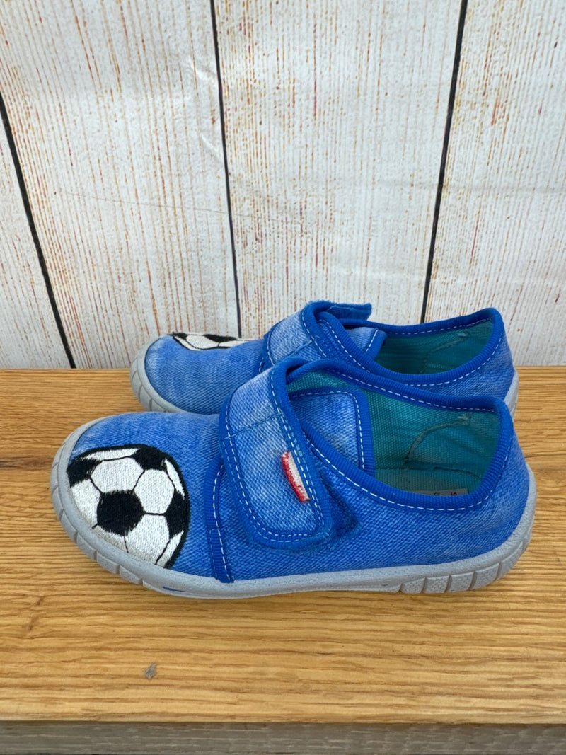 Superfit Hausschuhe Blau m. Fußball Gr. 26