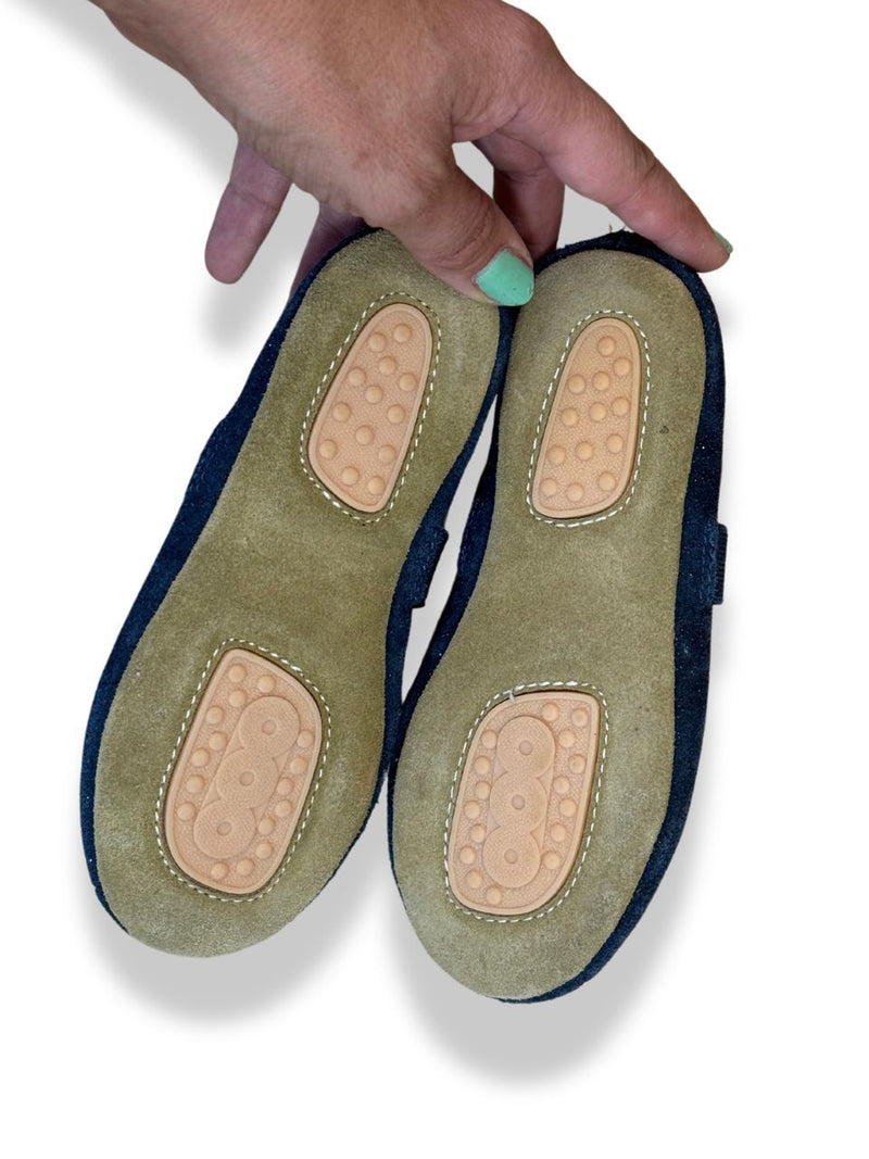 Hausschuh Ballerina glitzerblau Gr.29 | Bisgaard