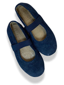 Hausschuh Ballerina glitzerblau Gr.29 | Bisgaard