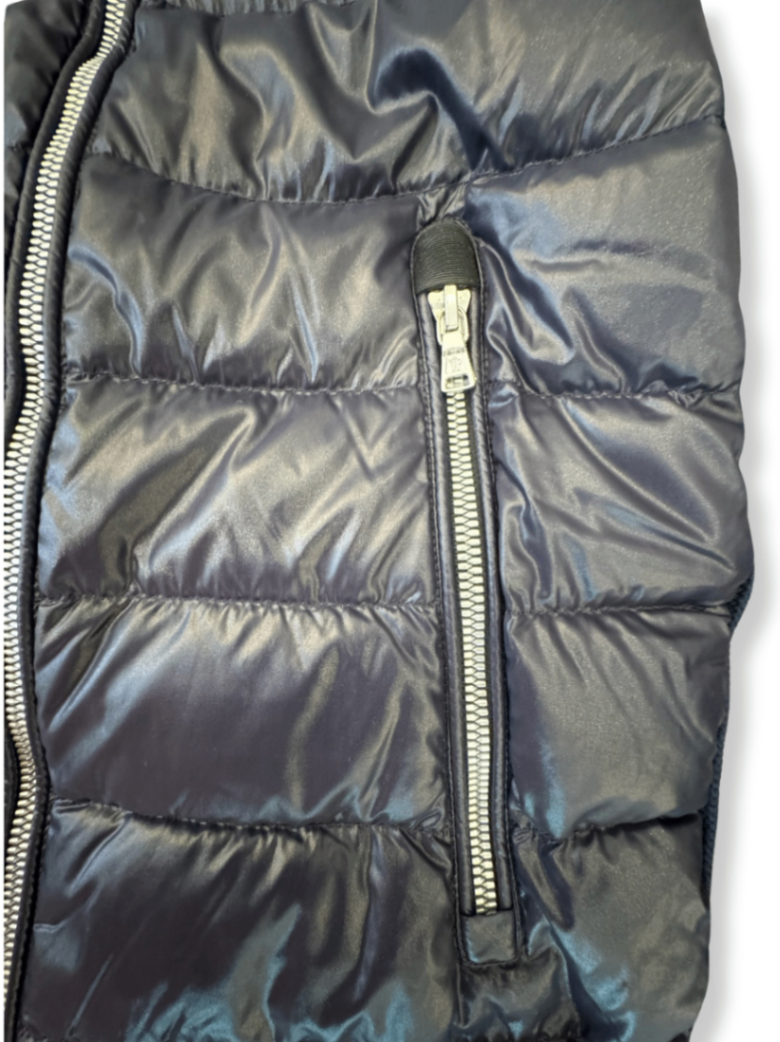 Quilted jacket with knit and down, dark blue size 10 | Moncler