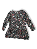 Kleid Schwarz mit Einhörnern Gr.7-8 | Sfera