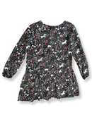 Kleid Schwarz mit Einhörnern Gr.7-8 | Sfera