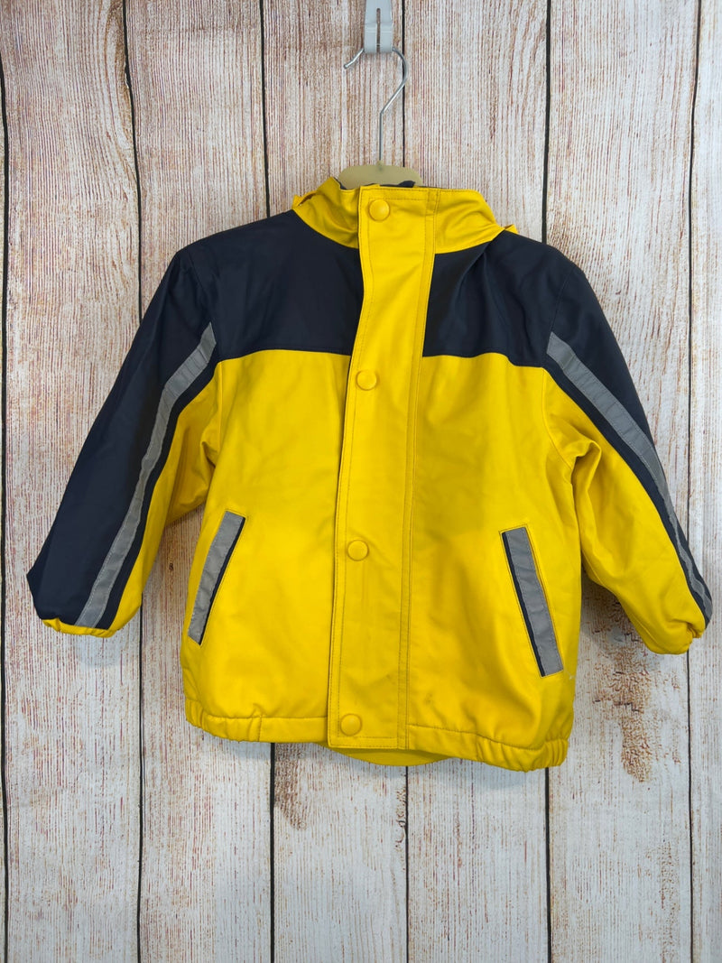 Tchibo rain jacket yellow/dark blue size 86/92