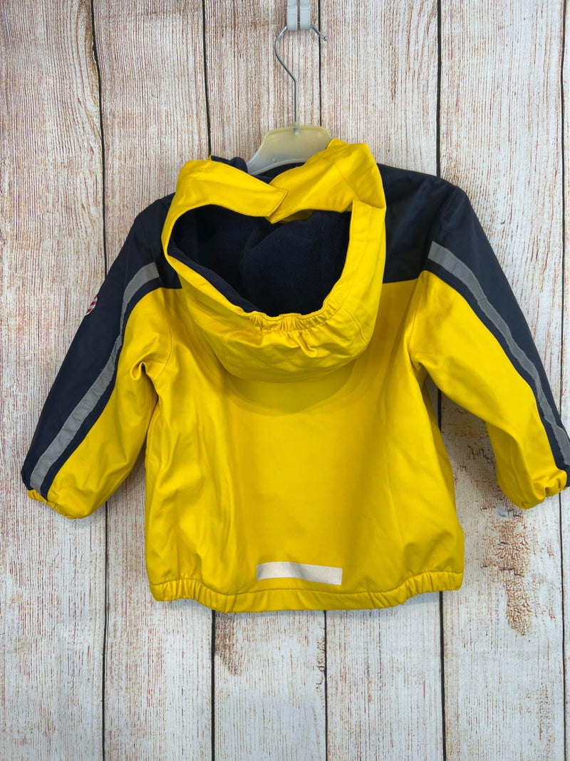 Tchibo rain jacket yellow/dark blue size 86/92