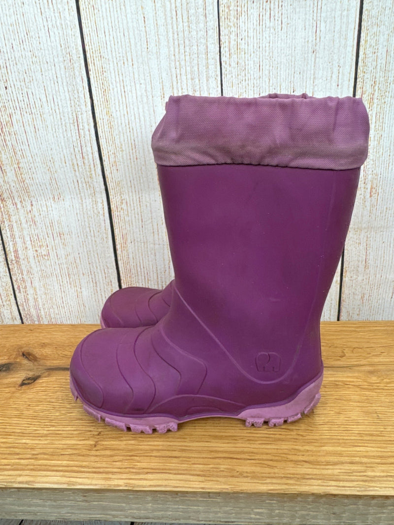 Elephant rubber boots purple size 26