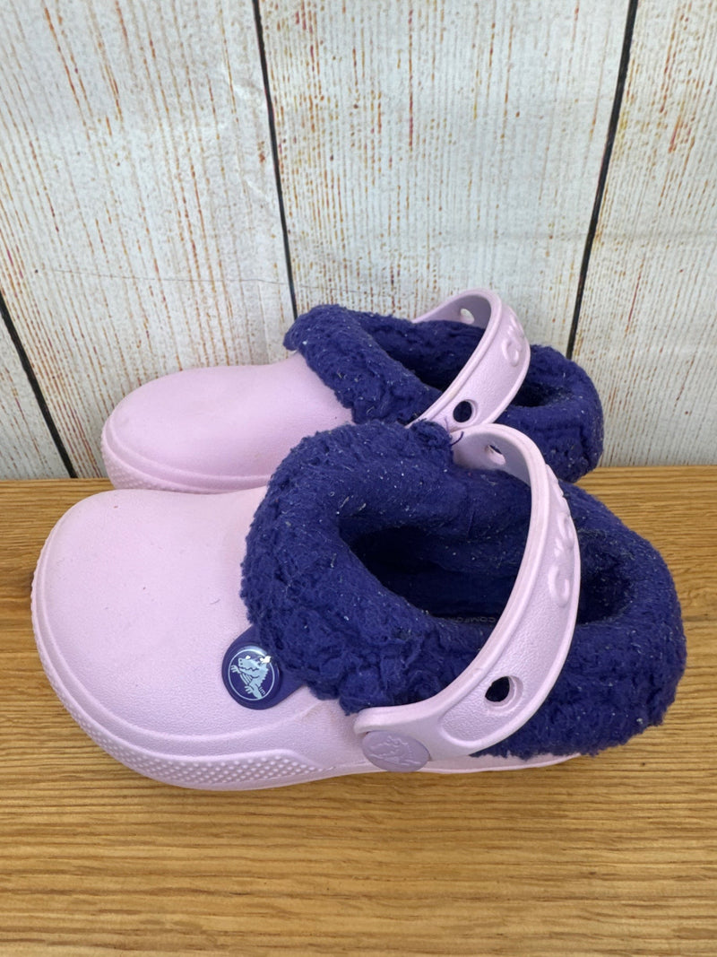 Crocs lined slippers pink size 26