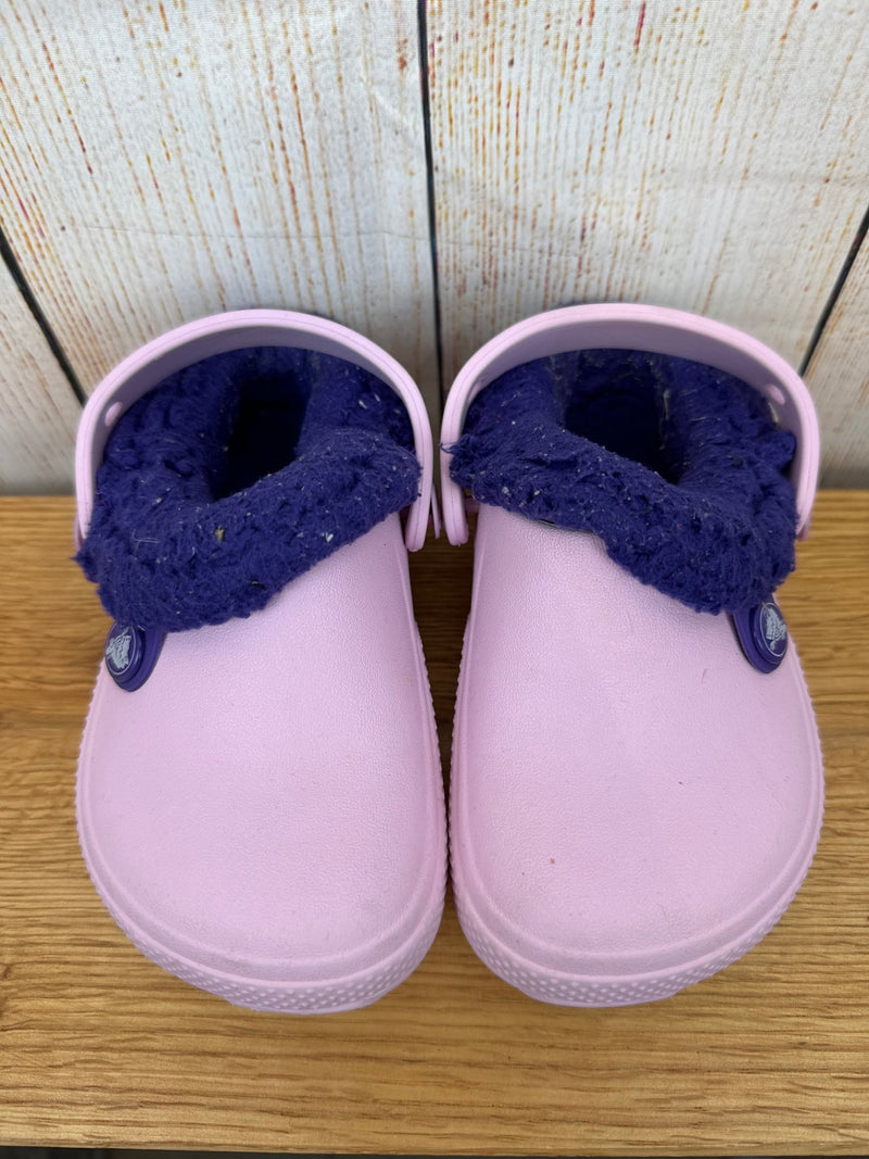 Crocs lined slippers pink size 26