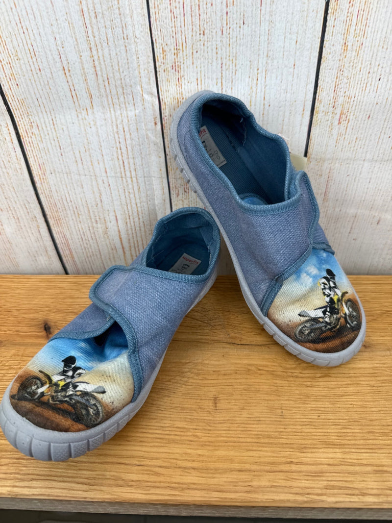 Superfit slippers light blue with motorcycle size 32