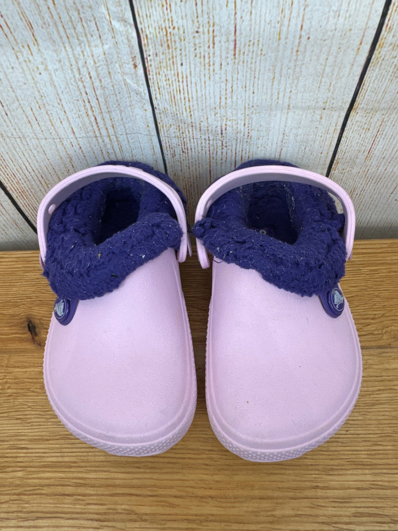 Crocs lined slippers pink size 26