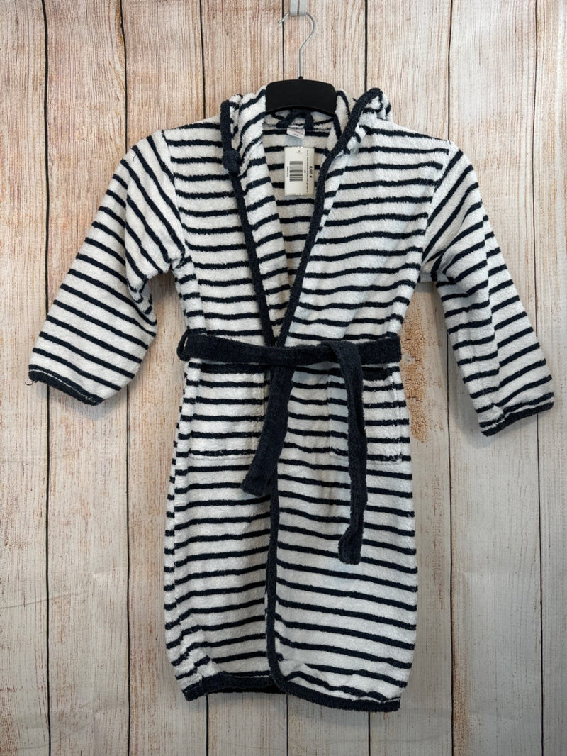 Sanetta bathrobe dark blue/ white striped size 128