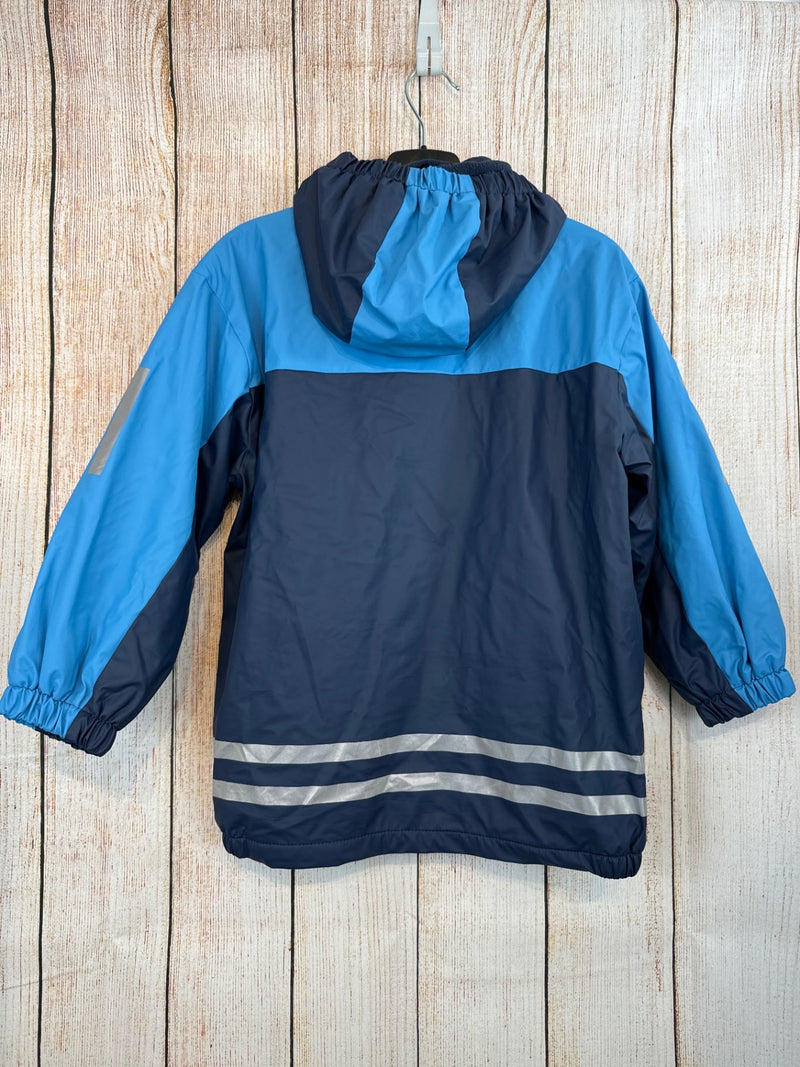 Playshoes lined rain jacket dark blue/light blue size 116