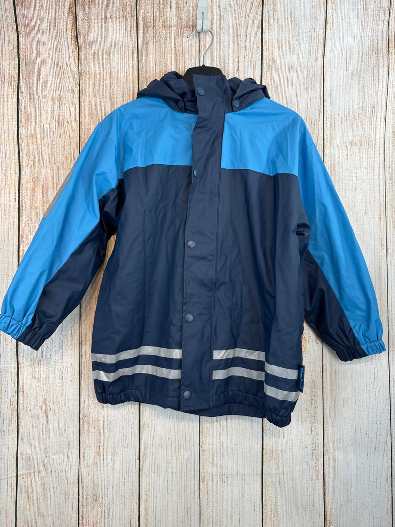 Playshoes lined rain jacket dark blue/light blue size 116