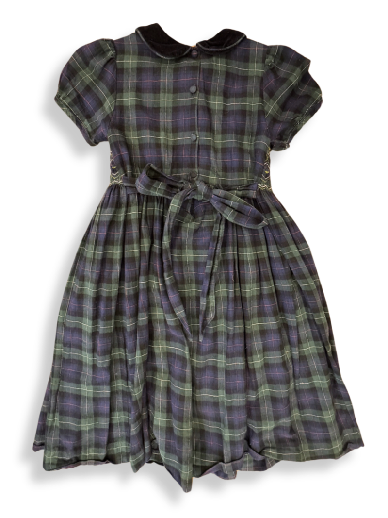 Dress green checked size 128 | Annafie