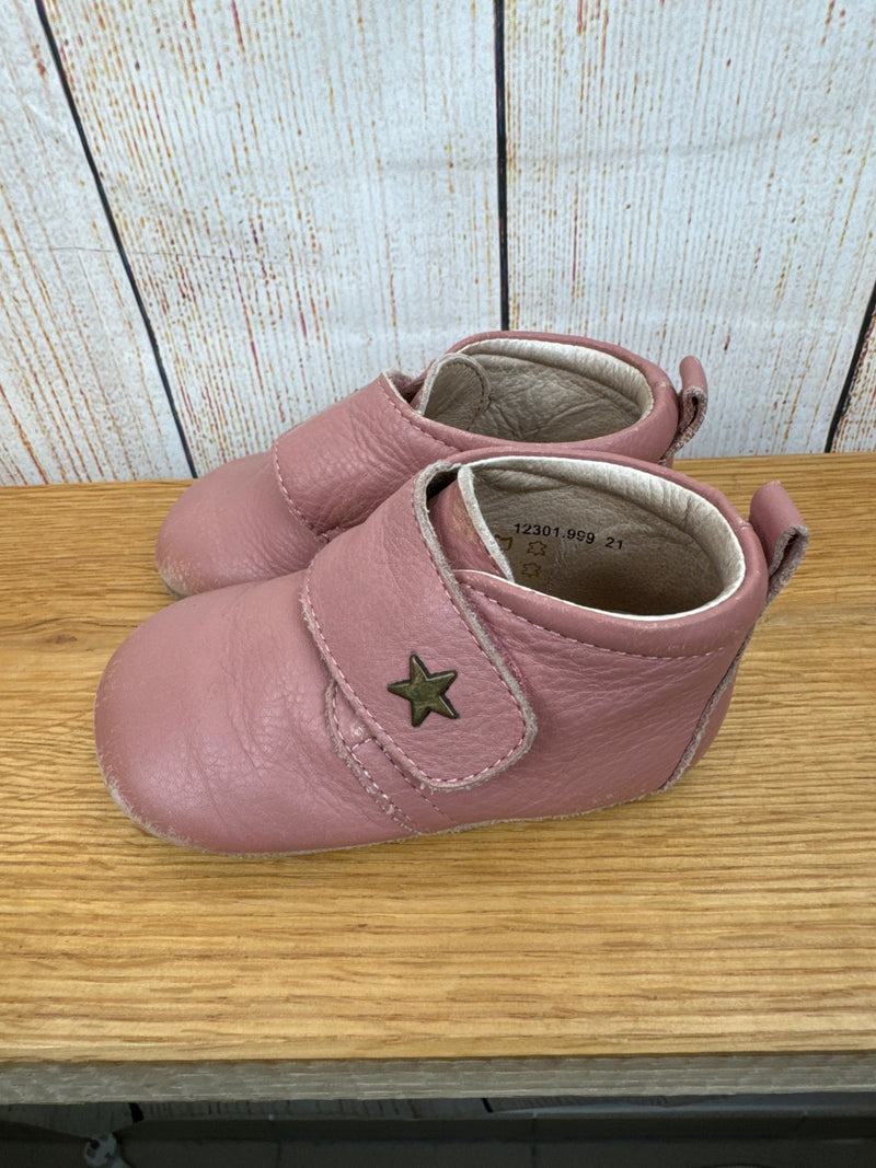 Bisgaard leather slippers pink size. 21