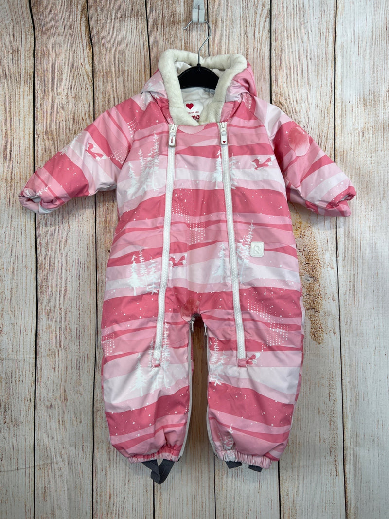 reima snowsuit pink/ white patterned size 62/68