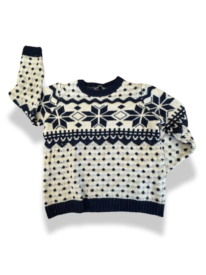 Norweger Pullover Weiß und Blau Gr.128 | Viaelisa