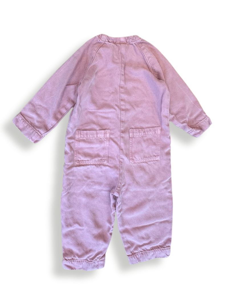 Jumpsuit with button placket pink size 86 | Arket