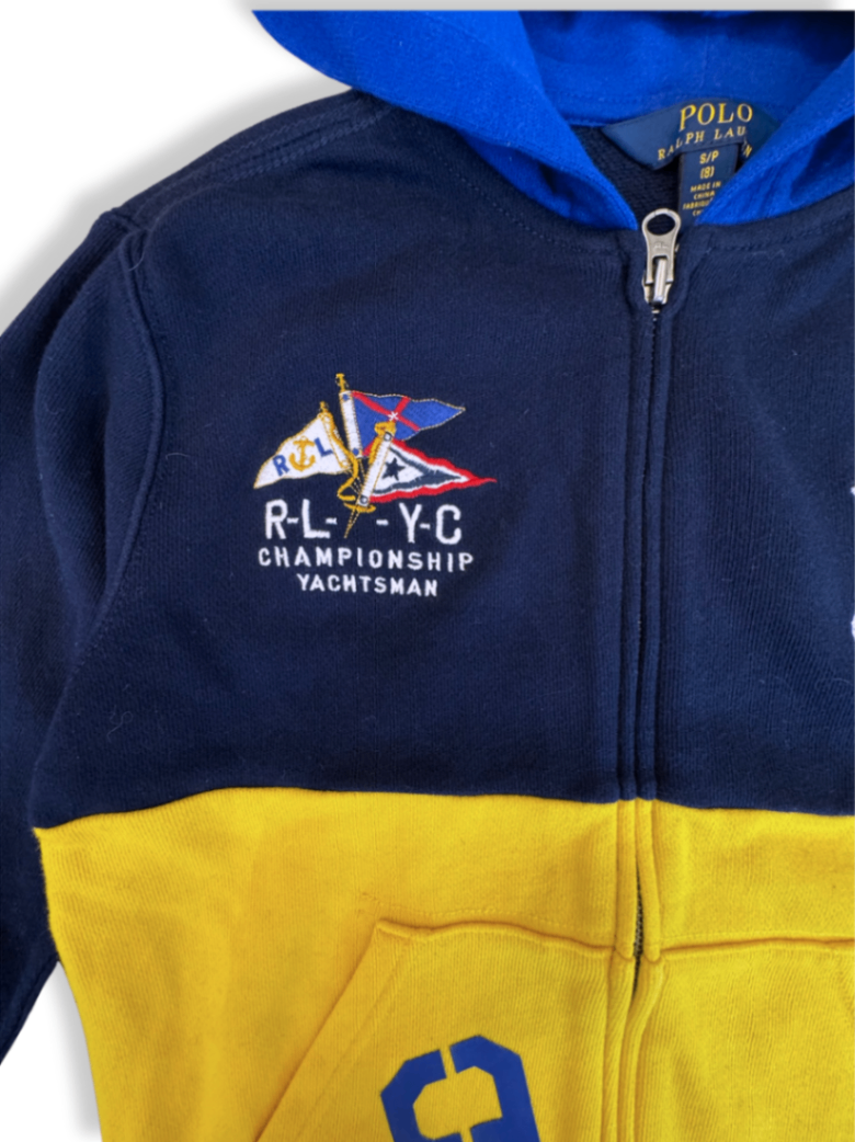 Hoodie Blue and Yellow Size 128 | Ralph Lauren