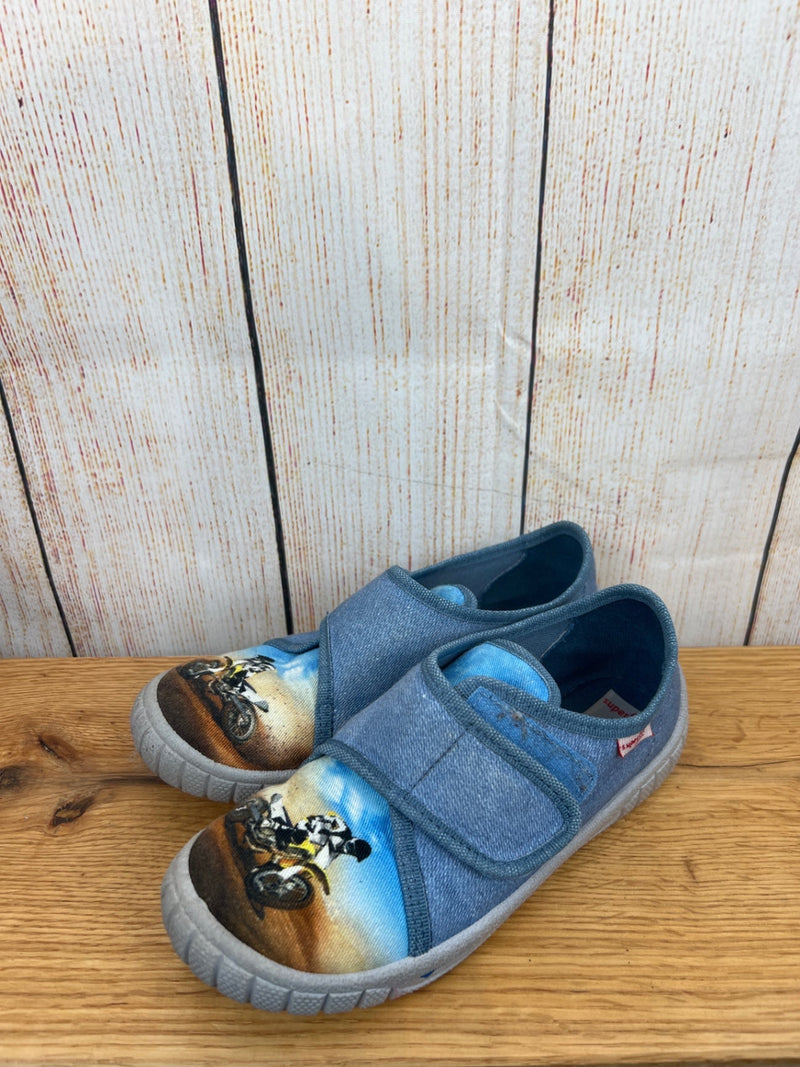 Superfit slippers light blue with motorcycle size 30