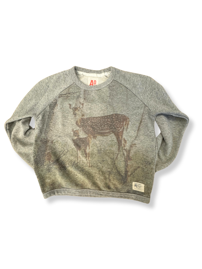 Sweater gray with deer motif size 116 | A0