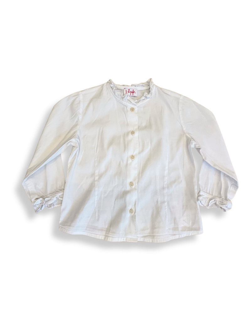 Bluse Weiß mit Bubikragen Gr.98 ( 3 | il gufo