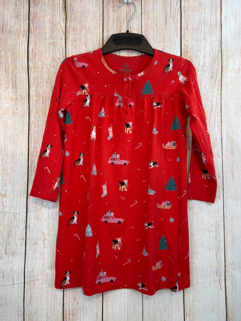 Tchibo long-sleeved nightdress red with Christmas motifs size 122/128