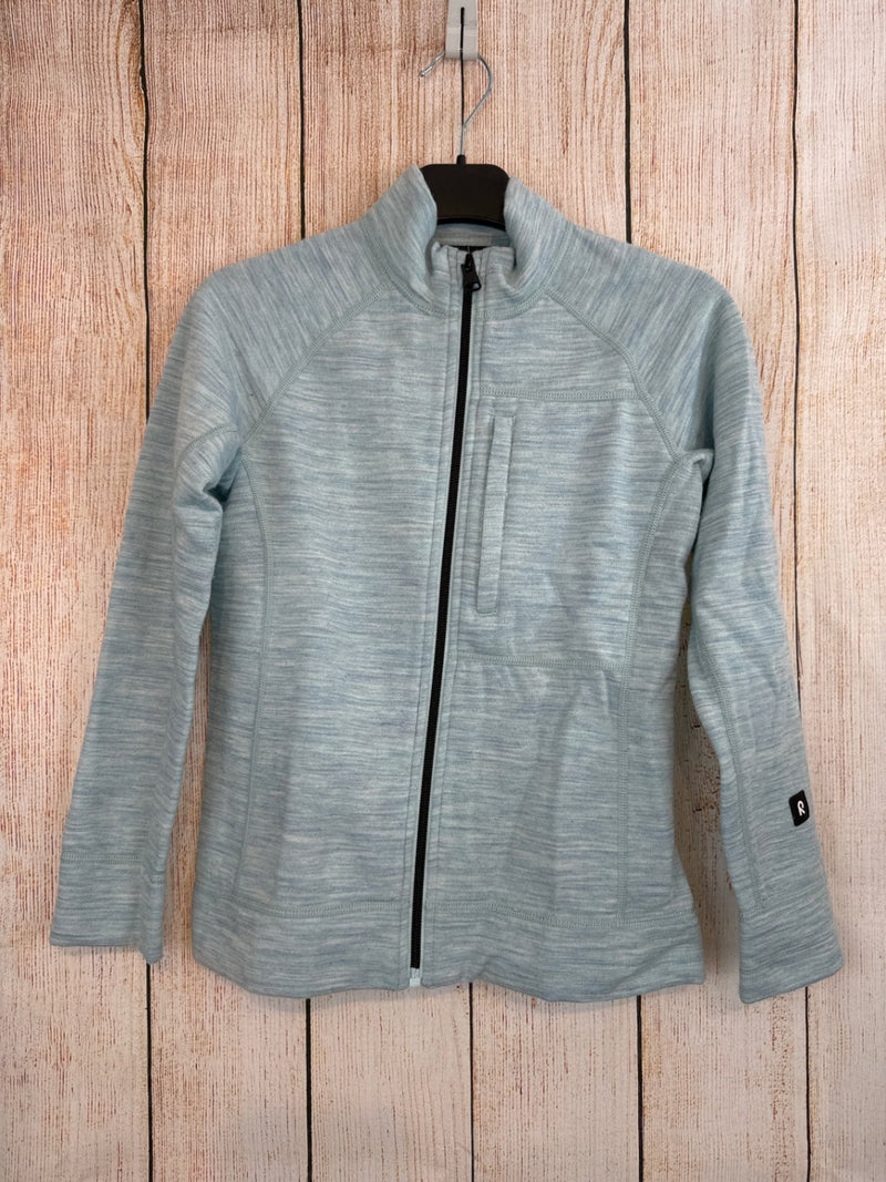 reima sweat jacket without hood light blue mottled size 134