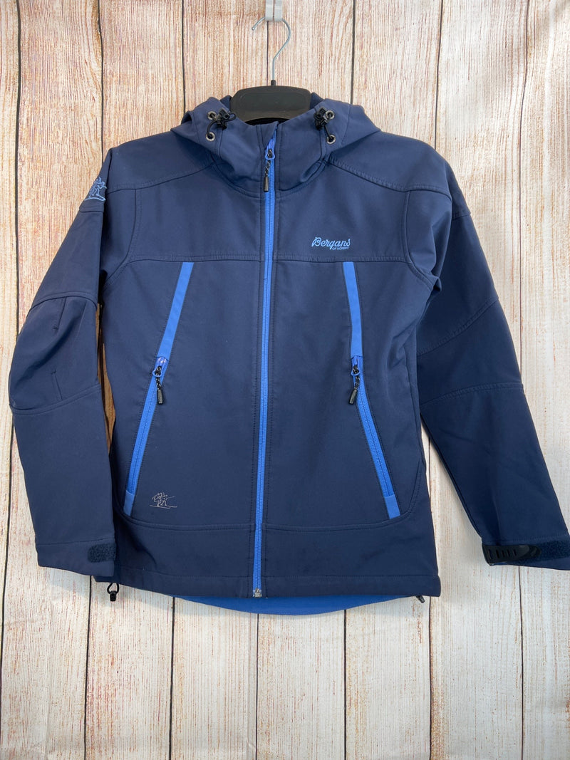 bergans softshell jacket dark blue size. 152