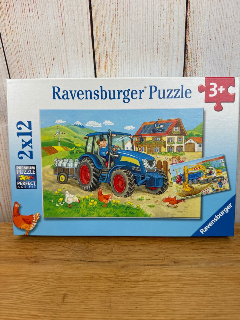 Ravensburger Puzzle Traktor 2x12 Teile