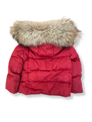 Daunenjacke Rot mit abnehmbarer Kapuze Gr.8 | Moncler