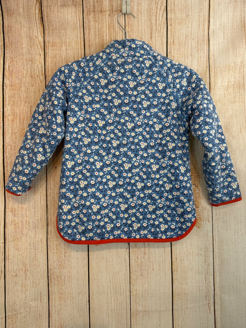 mini boden Thermo Pullover Hellblau m. weißen Blüten Gr. 122/128