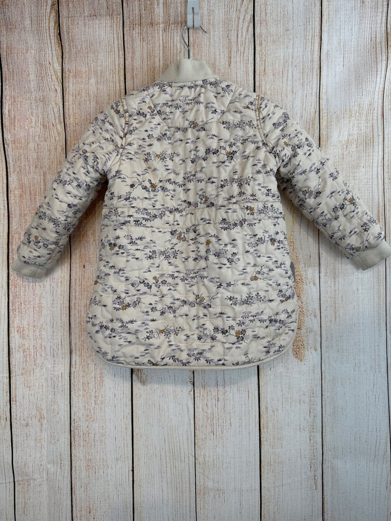 MarMar Steppjacke + Thermohose beige m. kl. Blüten Gr. 104