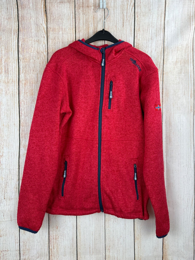 Trollkids Strickjacke rot meliert Gr. 164