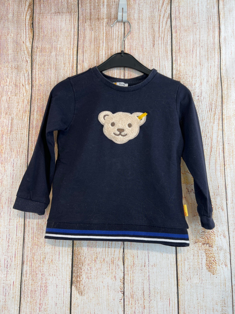 Steiff Pullover Dunkelblau m. Bär Gr. 92