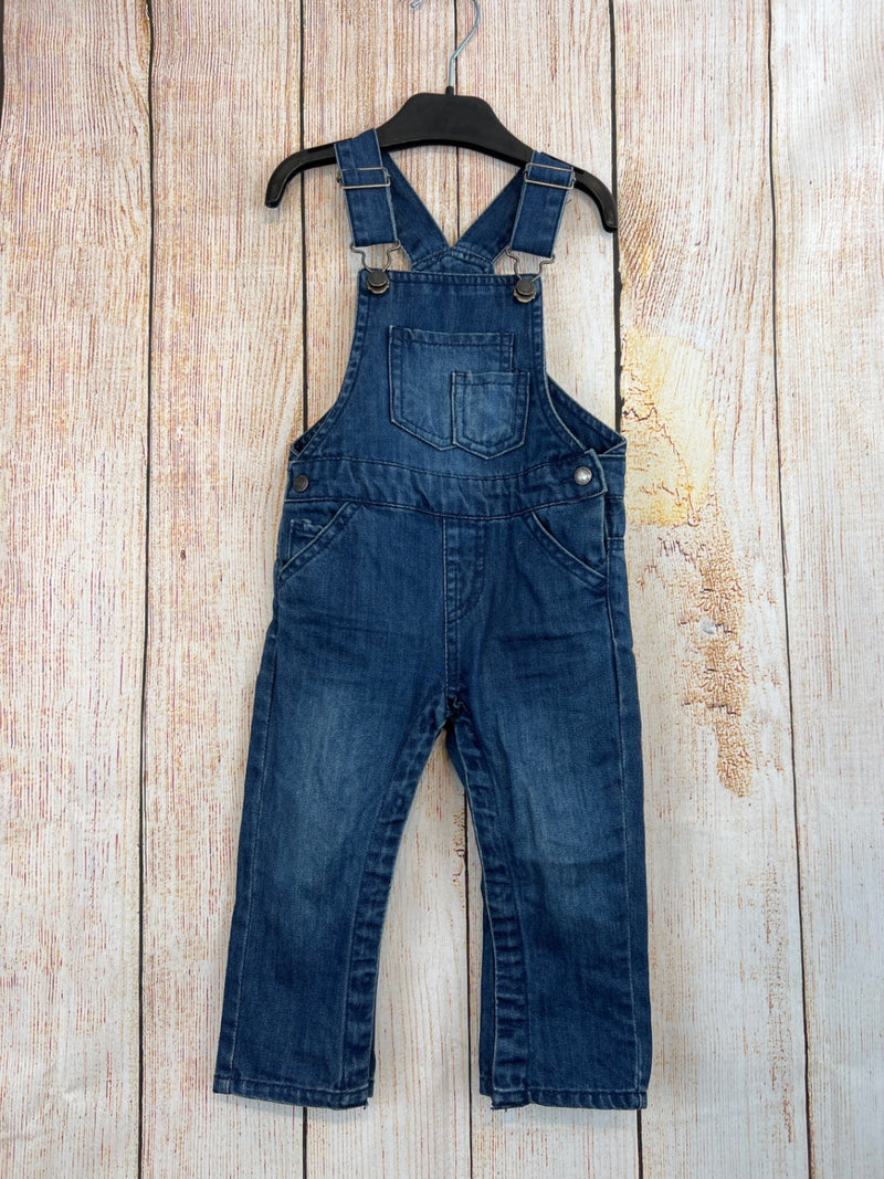 Vertbaudet Latzjeans jeansblau Gr. 80