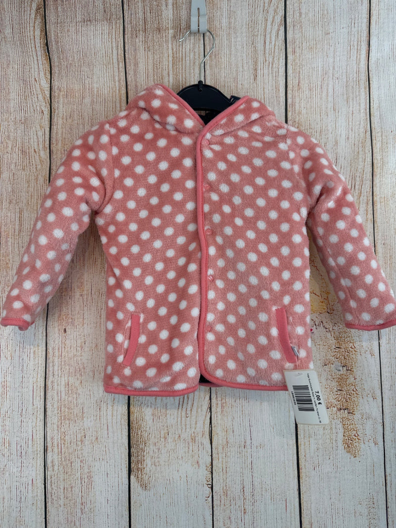 Feetje Kuscheljacke Rosa m. weißen Punkten Gr. 86