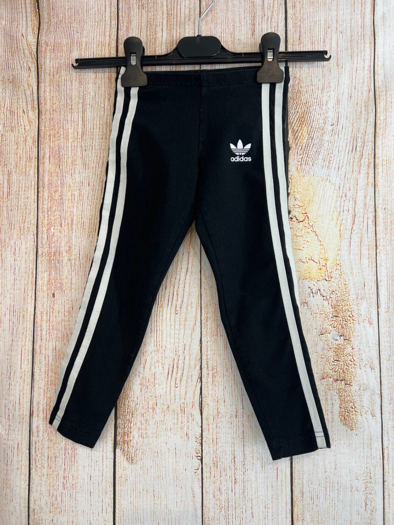 Adidas Sport Leggings schwarz/ weiß Gr. 98/104