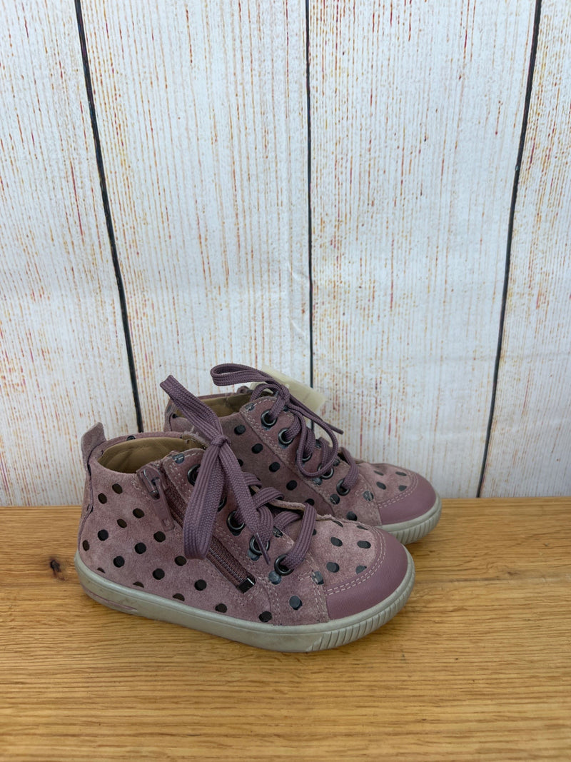 Superfit Halbschuhe Rosa m. schwarzen Punkten Gr. 24