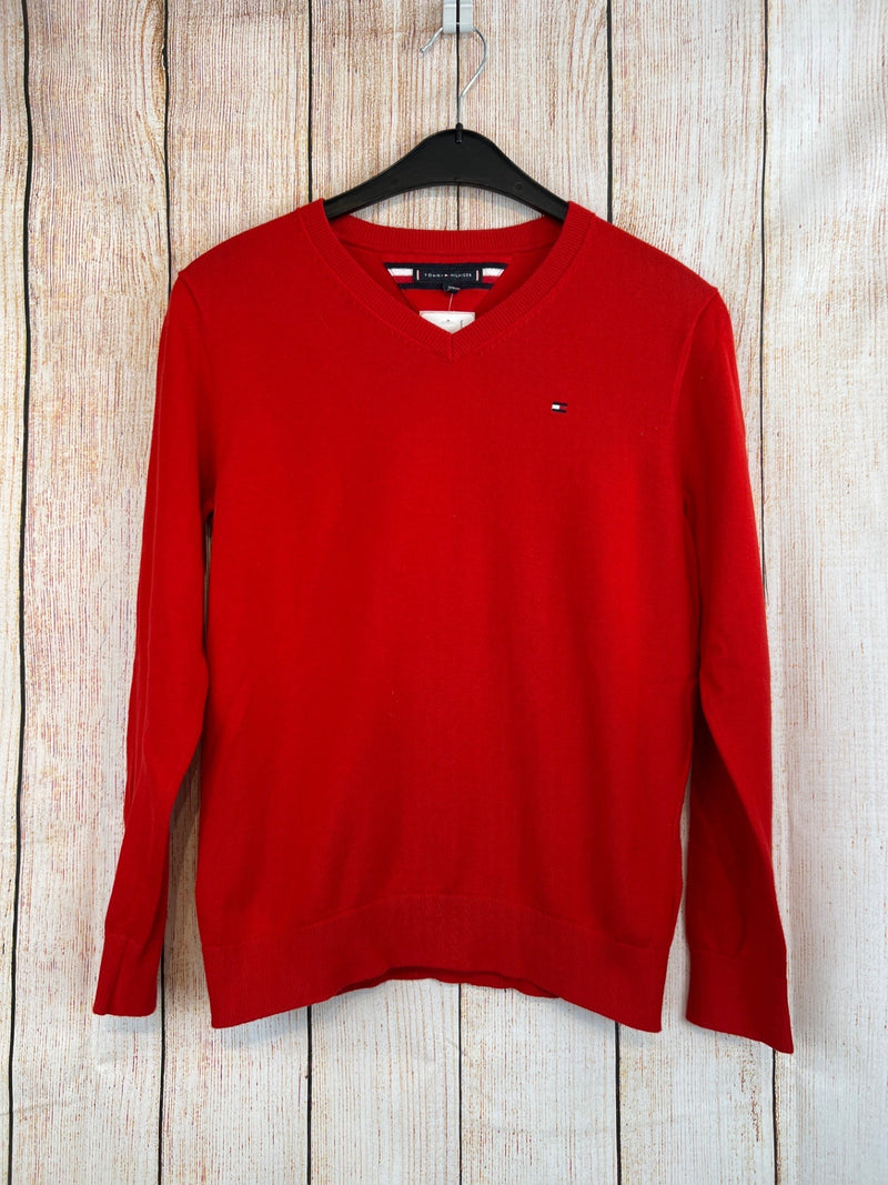 Tommy Hilfiger Feinstrick Pullover Rot Gr. 152