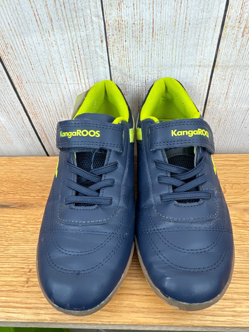 KangaRoos Hallen Fußballschuhe dunkelblau/ hellgrün Gr. 34