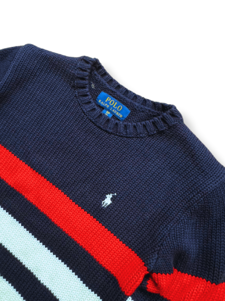 Pullover Blau, Rot, Weiß Gr.128 / 8 | Polo Ralph Lauren