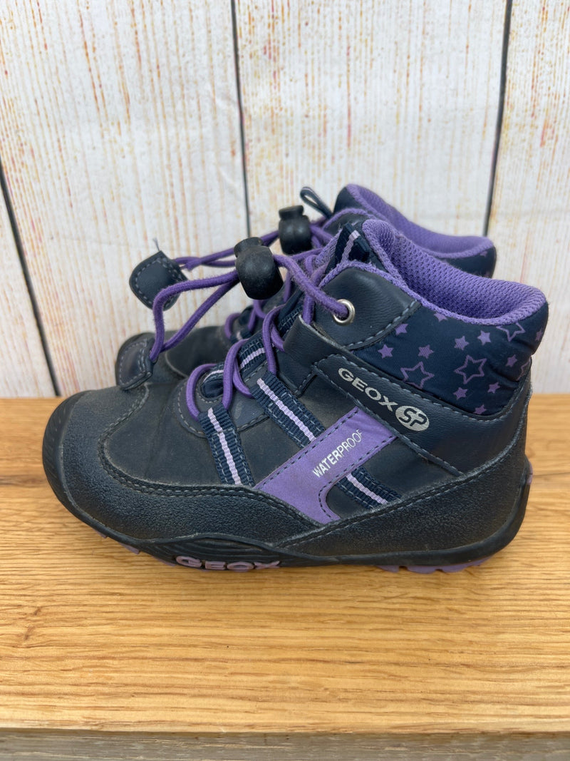 Geox halbhohe Schuhe Anthrazit/ lila Gr. 25