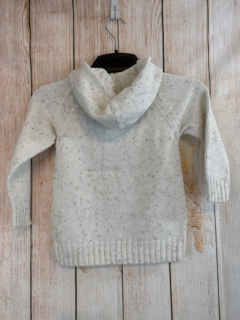 Vertbaudet Strickpullover Beige m. Kapuze Gr. 122/128