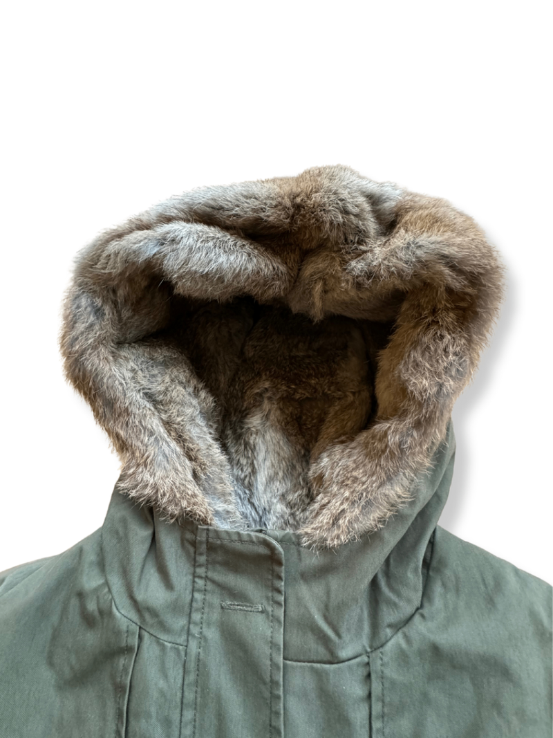 Parka Olivgrün mit Fell-Innenfutter Gr.164 / XS | Bonpoint