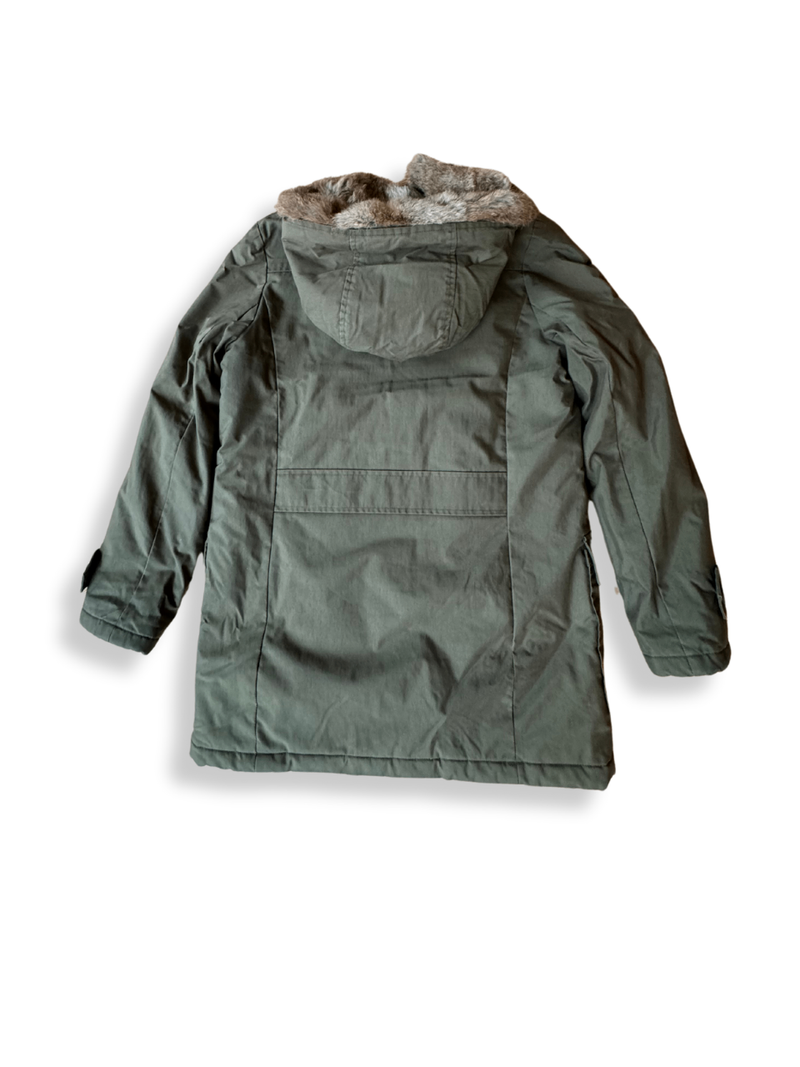 Parka Olivgrün mit Fell-Innenfutter Gr.164 / XS | Bonpoint