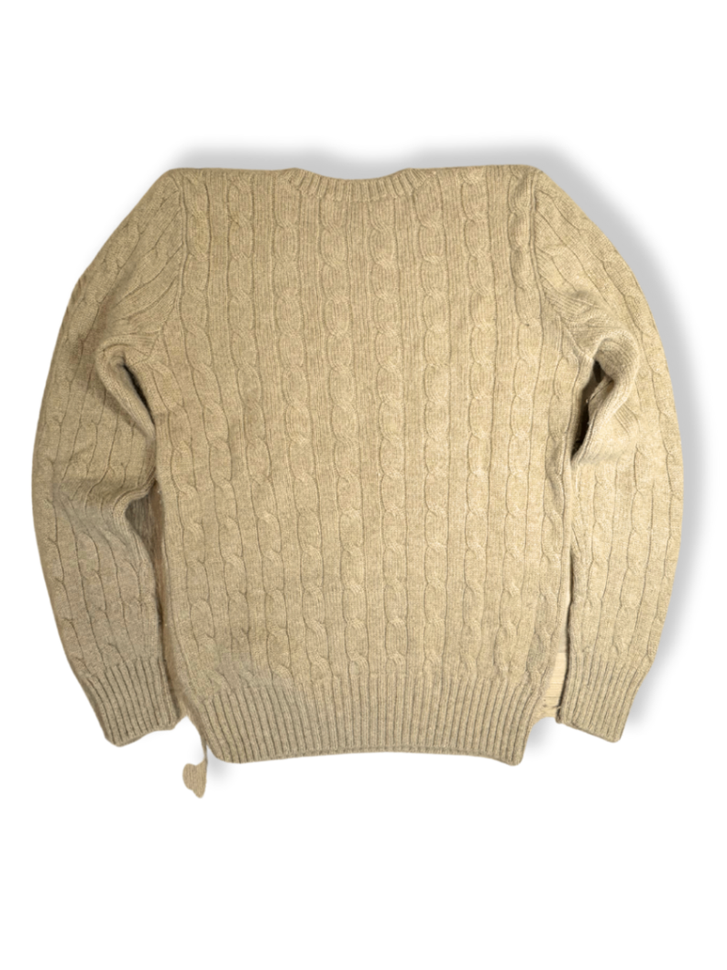 Pullover Kaschmir Zopfmuster Beige Gr.10-12 | Polo Ralph Lauren