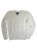 Pullover Kaschmir Zopfmuster Creme Gr.10-12 | Polo Ralph Lauren